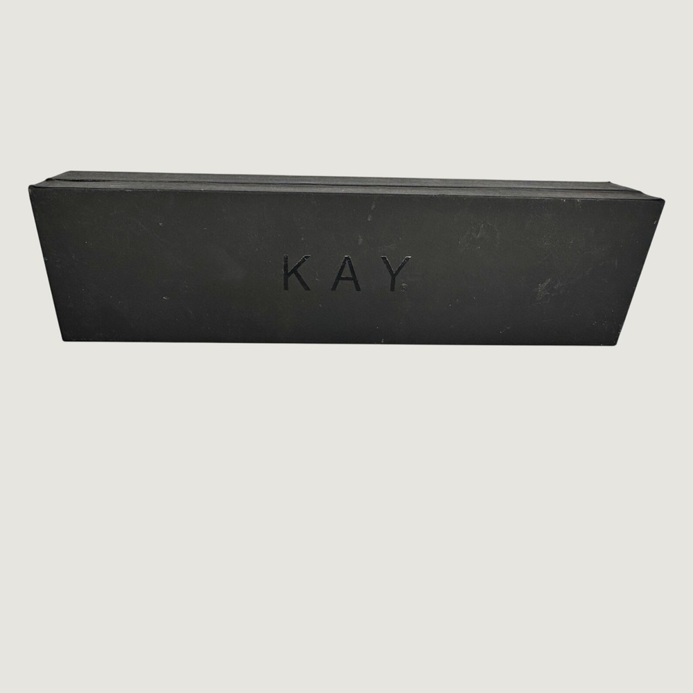 KAY Black Rectangle Velvet Lined Bracelet Jewelry Box 9x2x2 in 1-Piece